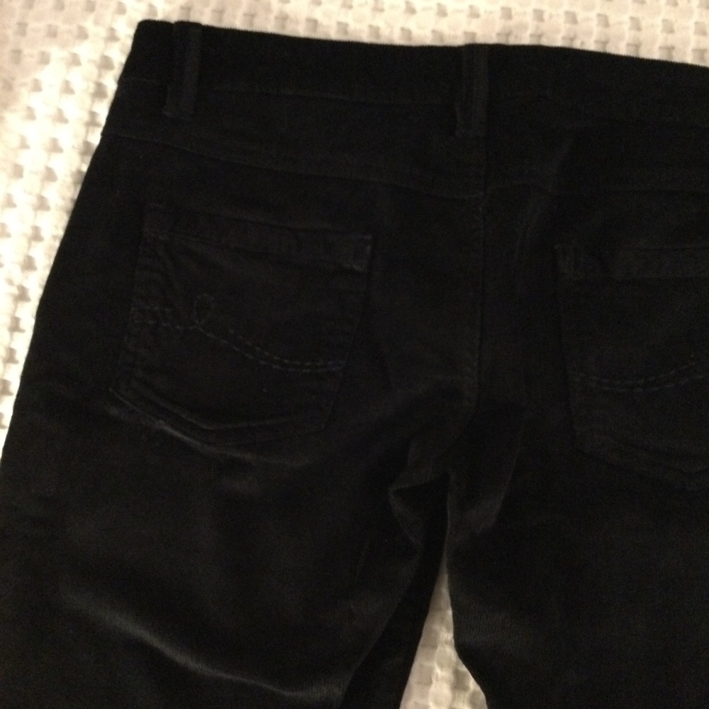Womens Navy blue Mango brand sheen, corduroy, low rise, size 8